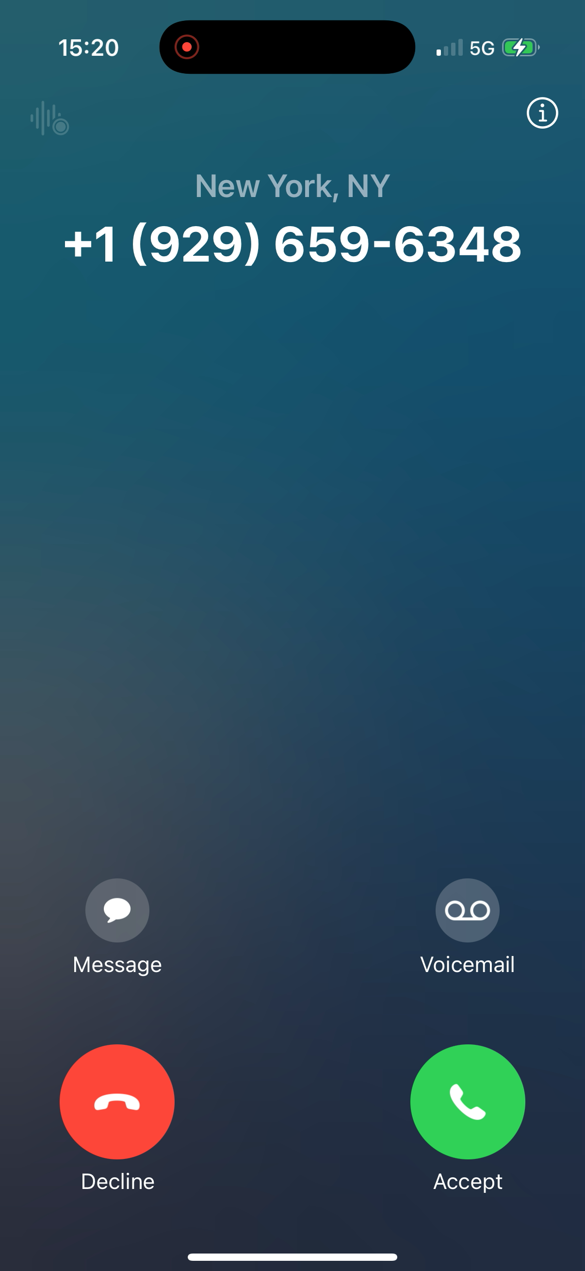 AT&T showing clean caller ID for (929) 659-6348